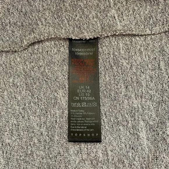 NWOT Topshop Long Sleeve Knit Midi Dress in Heather Gray - Picture 13 of 14